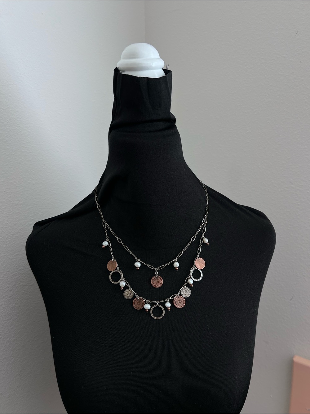 Sterling Silver Charm Necklace & Bracelet Set – Mixed Stone Dangle Jewelry